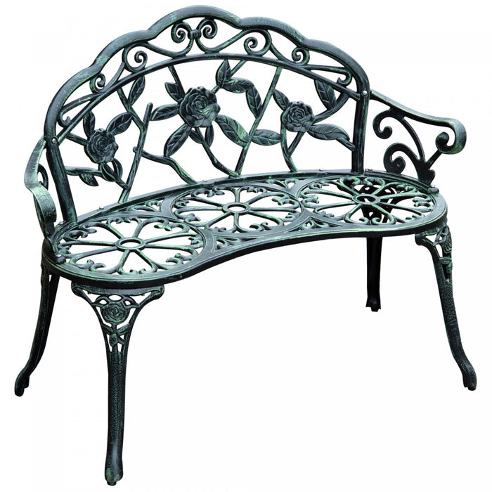 Outsunny 40\" Outdoor Garden Bench, Patio Garden Bench, Green