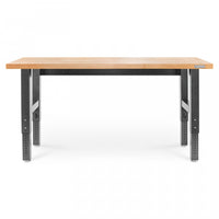 Gladiator 6' Adjustable Height Hardwood Workbench - Hammered Granite