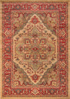 Lux Traditional 5'3\" x 7'6\" Area Rug in Ivory Indoor Area Rug