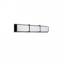 Dainolite Winston Vanity Light 36w Matte Black Light White Acrylic Diffuser Lamp