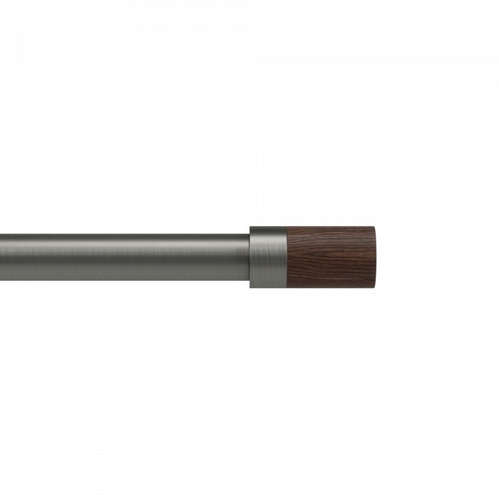Umbra Blok Gun Metal Expandable 1\" Curtain Rod - 36\"-72\" 