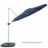 11' Patio Cantilever Offset Umbrella 360° Rotation Outdoor Tilt Blue