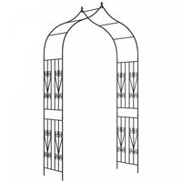Outsunny 8.7ft Garden Arch Trellis With Scrollwork Wedding Arbor For Roses