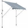 Outsunny 6.6'x5' Manual Retractable Patio Awning Window Door Sun Shade Deck Canopy Shelter Water Resistant Uv Protector Green And White