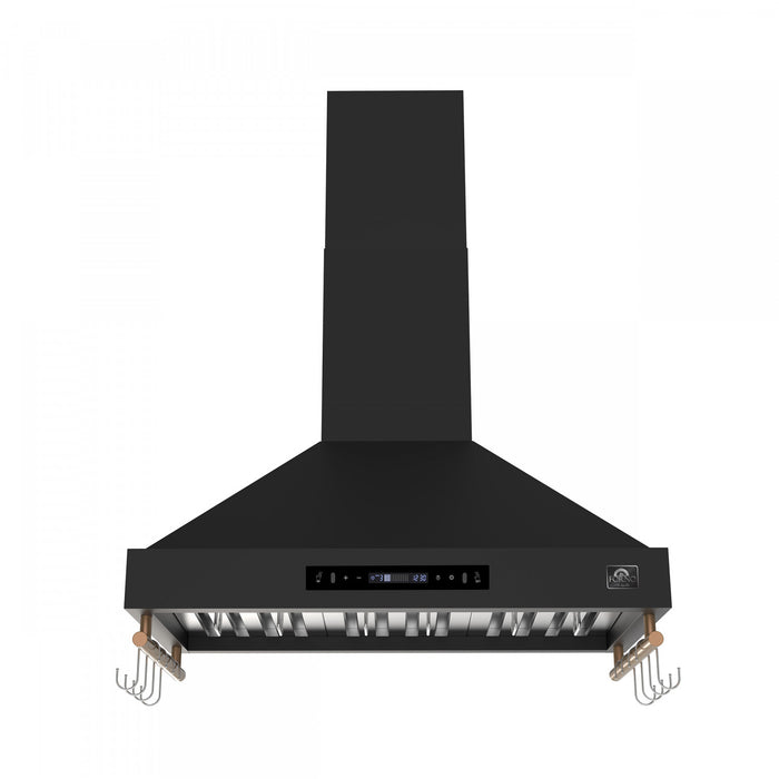 Forno Venezia 36 Inch Wall-Mounted Range Hood, Black-FRHWM5503-36BLK