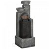 Outsunny 5-tier Outdoor Fountain W/ Led Lights, Resin Waterfall Fountain