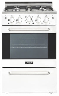 Prestige by Unique 24-Inch Convection Gas Range - UGP-24V PC1 W 