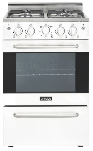 Prestige by Unique 24-Inch Convection Gas Range - UGP-24V PC1 W