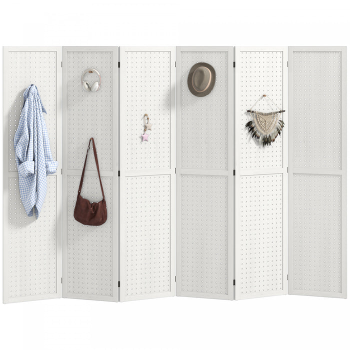 HOMCOM 6 Panel Folding Room Divider Privacy Screen Indoor Home Decoration