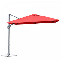 Costway 10x10 ft Patio Offset Cantilever Umbrella Aluminum 360° Rotation Tilt Orange