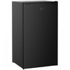 HOMCOM Mini Fridge with Freezer Thermostat Reversible Door, Black