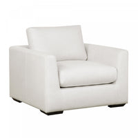Cleo Contemporary Upholstered Accent Chair in Cream