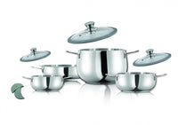 Arimi Bella 7-piece Italian Stainless Steel Cookware Set - Glass Lids