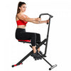 Soozier Foldable Squat Assist Rower with Adjustable Seat, Red