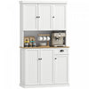 HOMCOM 71\" Buffet with Hutch, Kitchen Pantry Storage Cabinet with Drawer
