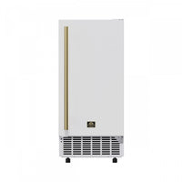 Forno Cristallo 15 Inch Freestanding/Undercounter Ice maker, 79.4 lbs, White- FIMBI7313-15WHT Ice Maker
