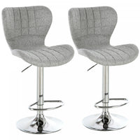 HOMCOM Swivel Adjustable Counter Height Bar Stools Set of 2 with Footrest