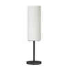 Dainolite Paza 1 Light Table Lamp Matte Black White Glass