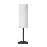 Dainolite Paza 1 Light Table Lamp Matte Black White Glass