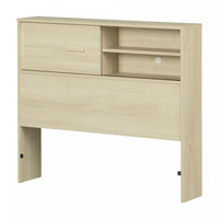 Noah Bookcase Headboard Bleached Oak - South Shore