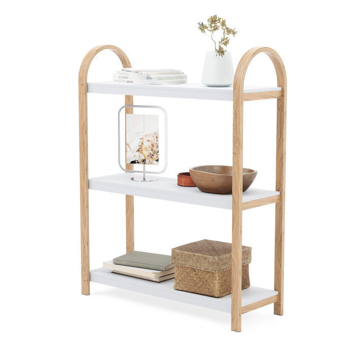 Umbra Modern Bellwood 3-Shelf Bookcase - White and Natural