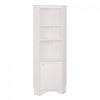 Elite Tall One-Door Corner Storage Cabinet - White