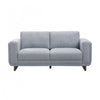 Caden 67 in. Textured Weave Fabric Loveseat with Block Arms and Wood Legs - Grey | Caden 67 po. Causeuse en tissu tisse texture avec accoudoirs blocs et pieds en bois - Gris