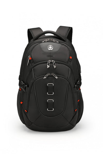 Swissdigital Meilen School Backpack – 17" Laptop Bag, USB Charging, SDD Finder, RFID Protection, Add-A-Bag System, Travel-Ready