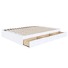 3-Drawer Storage Bed Frame, King|White King Bed | Lit King tiroirs, Blanc