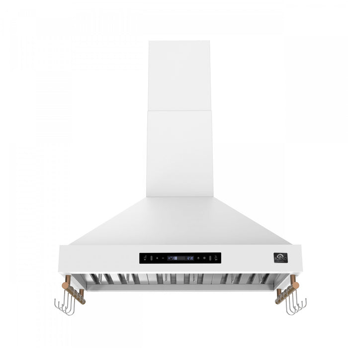 Forno Venezia 36 Inch Wall-Mounted Range Hood, White-FRHWM5503-36WHT