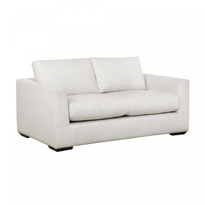 Cleo Contemporary Upholstered Loveseat in Cream