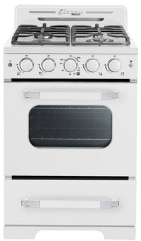 Classic Retro by Unique 24-Inch Convection Gas Range - UGP-24CR W 