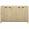 Ted 55\" Fluted Buffet Cabinet With Storage And Adjustable Shelves - Natural