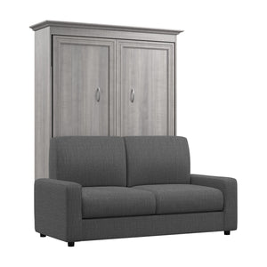 Bestar Versatile Full Murphy Bed Sofa (73 W) - Platinum Grey