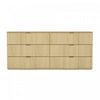 Clive Mid-Century Modern 72\" Dresser in Natural Oak (6-Drawer)