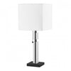 Dainolite Fernanda 1 Light Table Lamp Matte Black White Shade