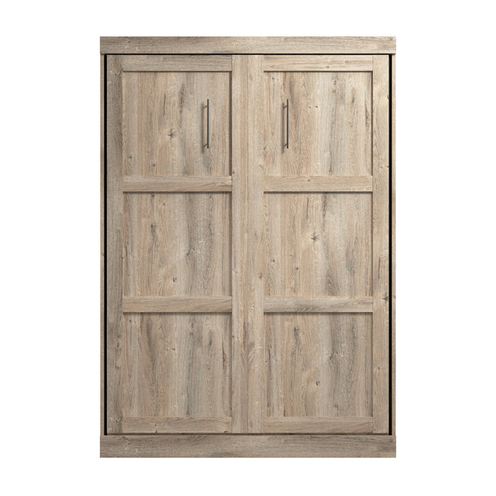 Bestar Pur Full Murphy 59-Inch Wall Bed - Rustic Brown