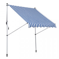 Outsunny 6.6'x5' Manual Retractable Patio Awning Window Door Sun Shade Deck Canopy Shelter Water Res