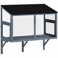 PawHut Bug Proof Window Cat Catio, Outdoor Cat House w/ Metal Mesh, Outdoor Enclosure for Indoor Pet, Expandable Safe Window Perch for Sunbathing, Napping & Overlooking, 39.4