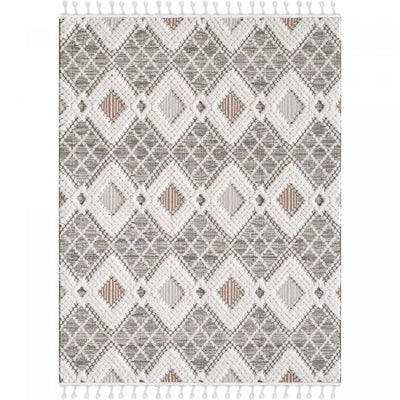 Quinto Twinkle Orange Shag Area Rug - 7'7" x 10'|Carpette à poil long Quinto Twinkle orange - 7 pi 7 po x 10 pi