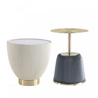 Anderson Modern 2-Piece End Table in Gray and Cream 