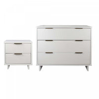 Granville Modern 2-Piece Dresser Set in White 