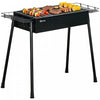 Outsunny Portable Outdoor Charcoal BBQ Grill with Side Seasoning Baskets, Hooks, and Barbecue Nets for Outdoor, Garden, Cooking, Picnic, Camping, Black