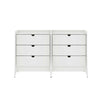 Coney Mid-Century Modern 28\" Nightstand in White (3-Drawer) - Set of 2