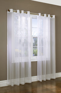 Voile White Grommet Curtain Panel - 52