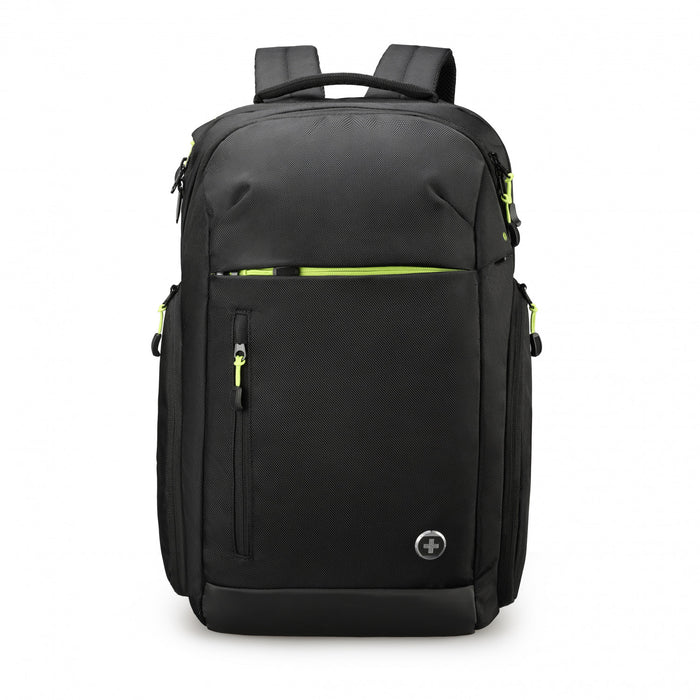 Swissdigital Java Bag Backpack – 17\" Laptop, USB Charging, RFID Protection, Extra Large Capacity, Anti-Theft, SDD Finder