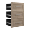 Bestar Pur 3-Drawer Set for Pur 25 W Closet Organizer - Ash Grey