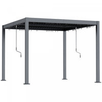 Outsunny 10' X 10' Louvered Pergola With Adjustable Roof & Aluminum Frame