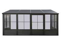 Florence - Wall Mounted Solarium 10x16 Metal Roof In Black