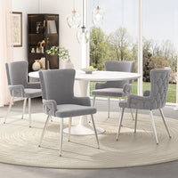 Sophia Modern 5pc Dining Set with table and Chairs,Grey Dining Room Set